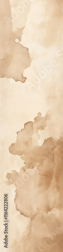 Wallpaper Mural Soft pastel beige and light dusty sepia watercolor texture. Elegant abstract art background with delicate brush marks and paper stains. Blank template design. Torontodigital.ca