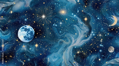celestial seamless pattern wallpaper