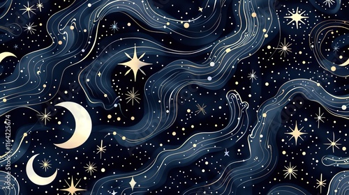 celestial seamless pattern wallpaper