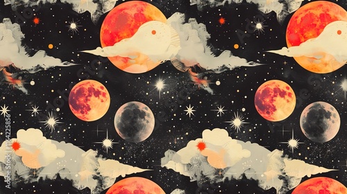 celestial seamless pattern wallpaper