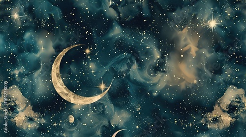 celestial seamless pattern wallpaper