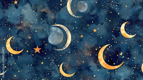 celestial seamless pattern wallpaper