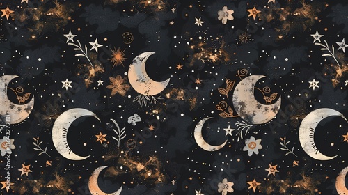 celestial seamless pattern wallpaper