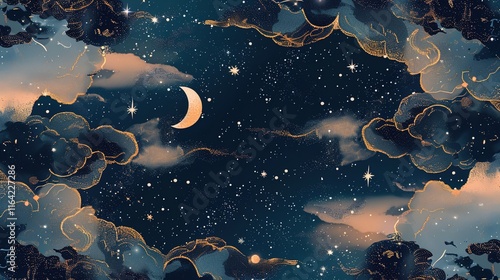 celestial seamless pattern wallpaper
