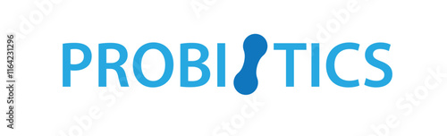 probiotics text healthy lifestyle sign	