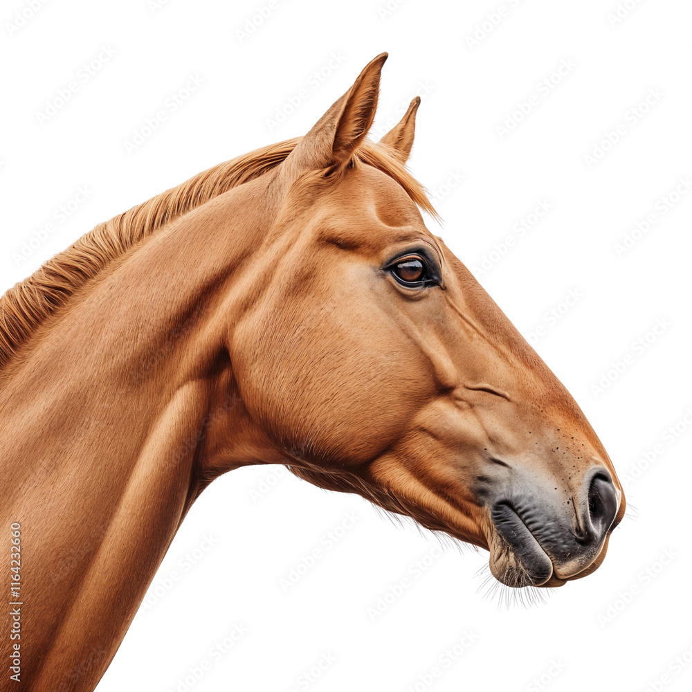 Fototapeta premium Horse head isolated on white background