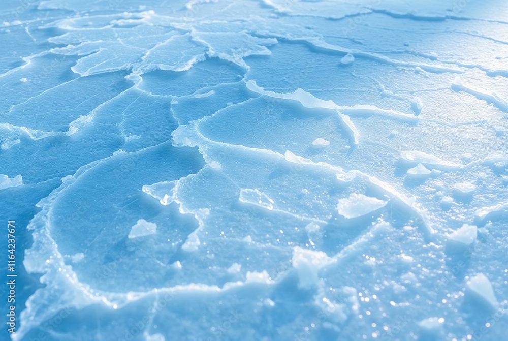 Close-Up of Glacial Ice Surface with Intricate Patterns and Textures Close-Up of Glacial Ice Surface with Intricate Patterns and Textures