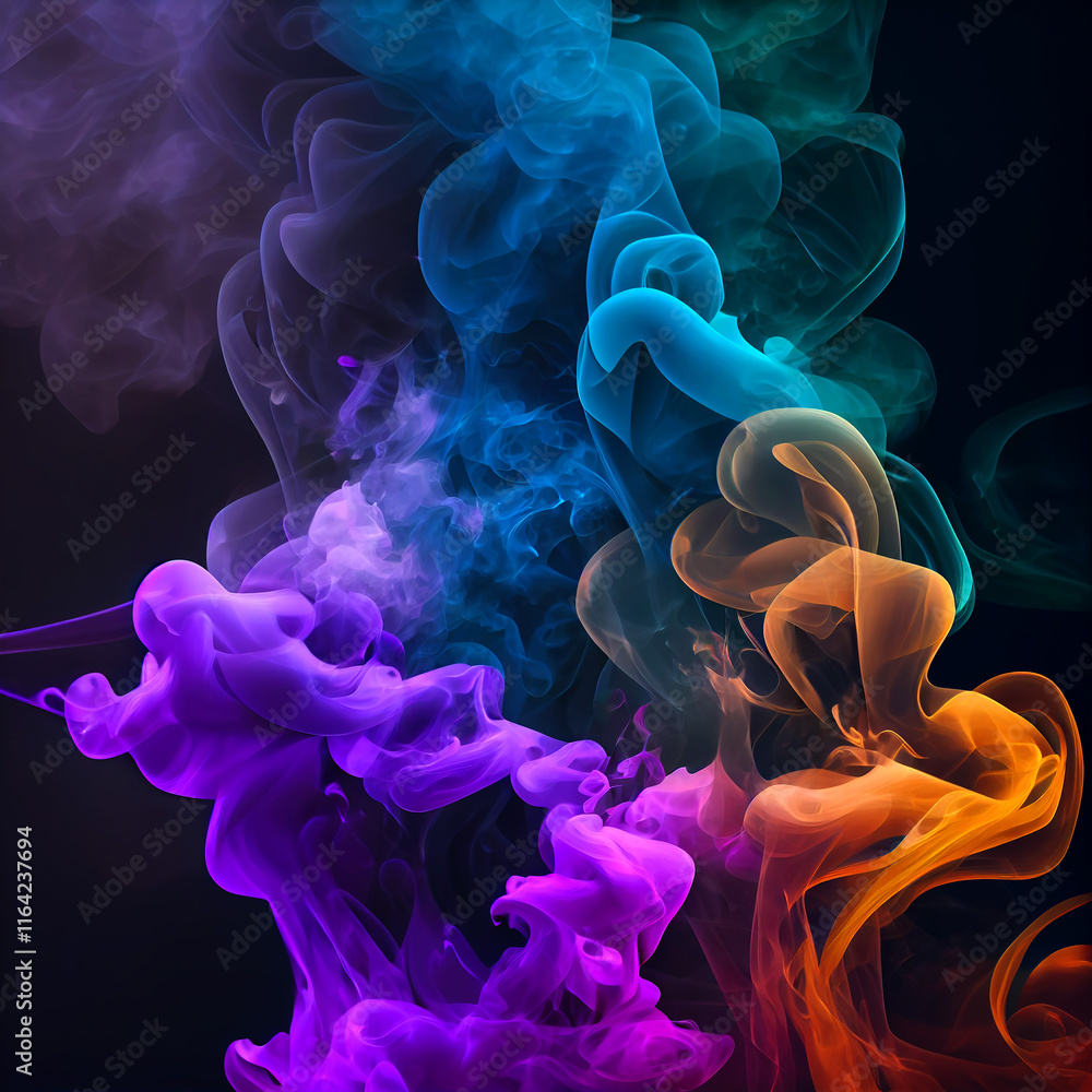 Obraz premium Abstract texture background, colorful abstract art, stunning wallpaper Color Smoke Background