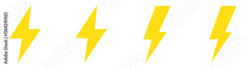 flash thunder power icon, flash lightning bolt icon with thunder bolt - Electric power icon symbol - Power energy icon sign in filled, thin, line, outline and stroke style for apps and website