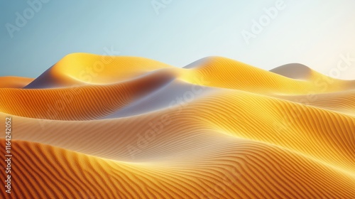 Wallpaper Mural Golden desert dunes under a clear sky. Torontodigital.ca