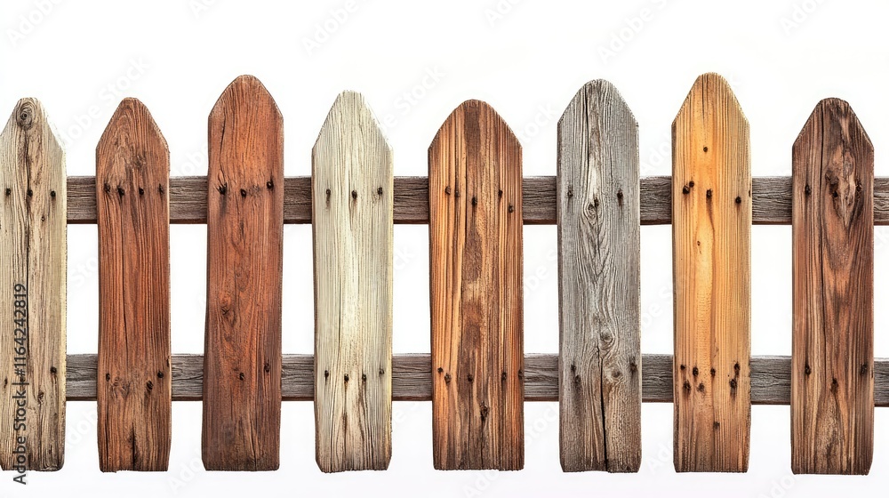 Rustic Wooden Fence Panels in Various Natural Wood Tones Rustic Wooden Fence Panels in Various Natural Wood Tones
