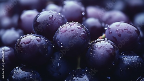 Wallpaper Mural Dew Covered Dark Purple Grapes Close Up Torontodigital.ca