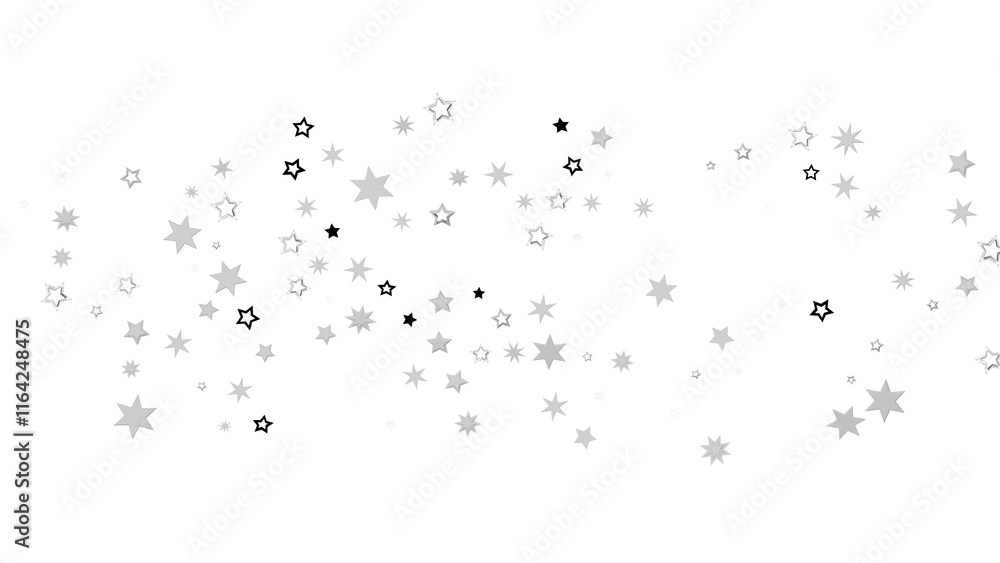 Abstract image of silver stars against a black background. Abstract image of silver stars against a black background.