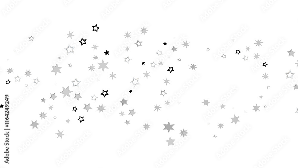 Abstract image of silver stars against a black background. Abstract image of silver stars against a black background.