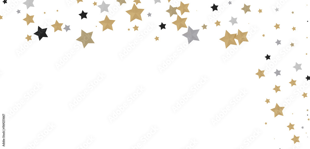Starstruck Spectacle: 3D Illustration Transports You to a Gold Stars Shower Starstruck Spectacle: 3D Illustration Transports You to a Gold Stars Shower