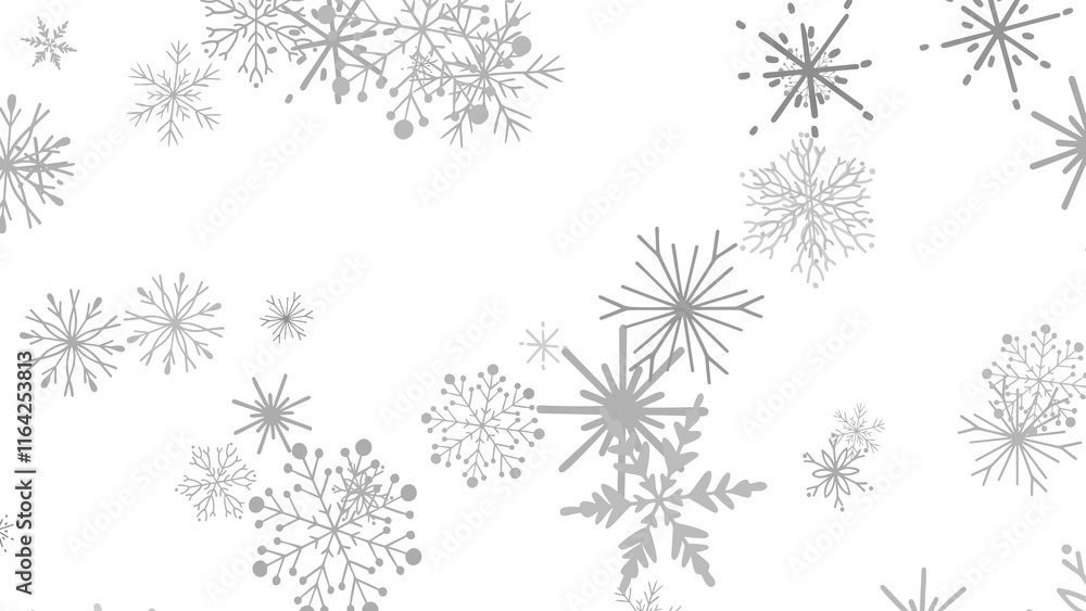 Snowflake Symphony: Mesmerizing 3D Illustration of Descending Christmas Snowflakes Snowflake Symphony: Mesmerizing 3D Illustration of Descending Christmas Snowflakes