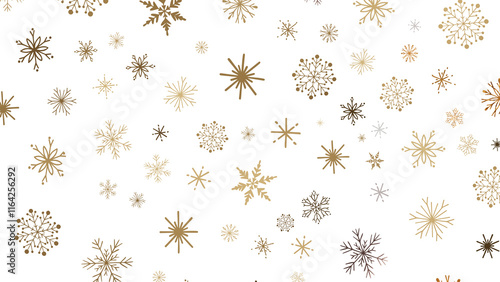 Winter Snow Symphony: Captivating 3D Illustration of Descending Snowflakes for Christmas