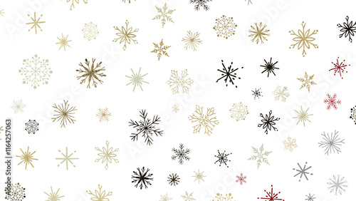 With Realistic Snowflakes Overlay On Light Silver Backdrop. Xmas Holidays