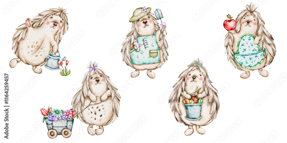 Hand painted watercolors set elements «Dreamy Hippo Garden: a celestial elements Collection» Hand painted watercolors set elements «Dreamy Hippo Garden: a celestial elements Collection»