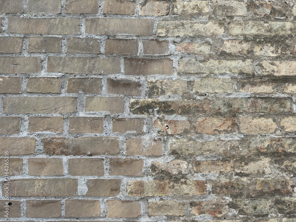 Fototapeta premium antique brick wall background, ancient brick surface
