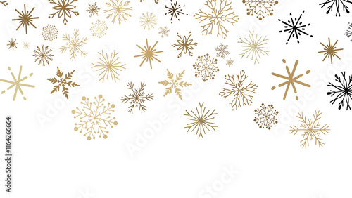 Wallpaper Mural Winter Snow Symphony: Captivating 3D Illustration of Descending Snowflakes for Christmas Torontodigital.ca