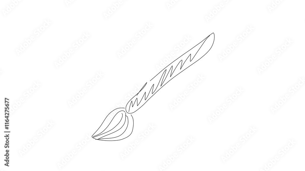 hand drawn brus animation on white background video hand drawn brus animation on white background video