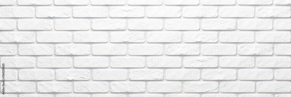 Obraz premium Clean white brick wall texture, ideal backdrop , blank, brickwork