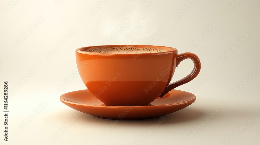 A steaming cup of coffee on a saucer, showcasing warmth and comfort. A steaming cup of coffee on a saucer, showcasing warmth and comfort.