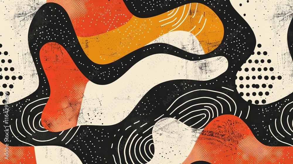 Obraz premium retro seamless pattern wallpaper