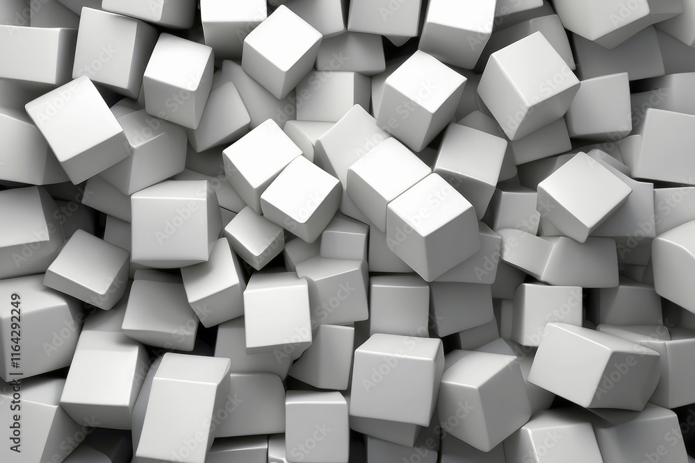 Random shifted white cube boxes block background wallpaper Random shifted white cube boxes block background wallpaper