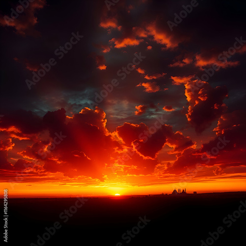 sunset in the sky
