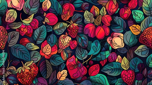 strawberry seamless pattern wallpaper