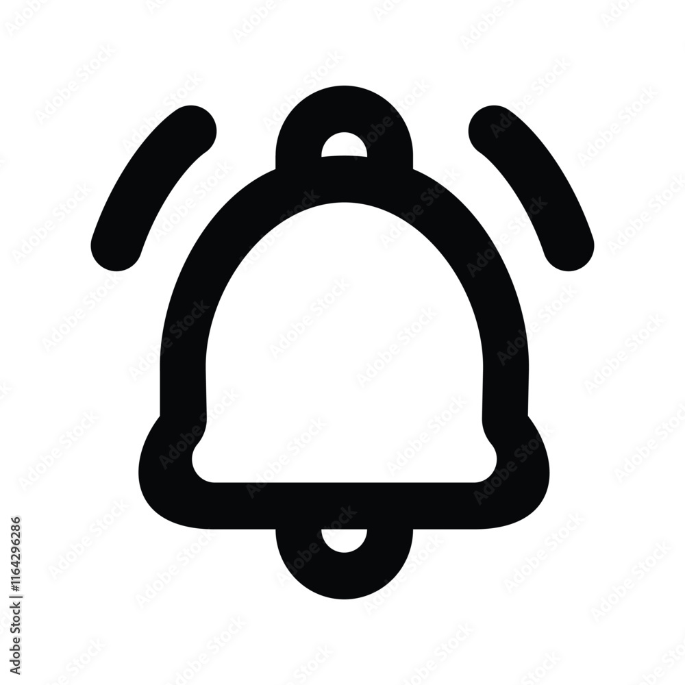 Notification bell icon. Outline style. notification bell vector icon for web design isolated on background Notification bell icon. Outline style. notification bell vector icon for web design isolated on background