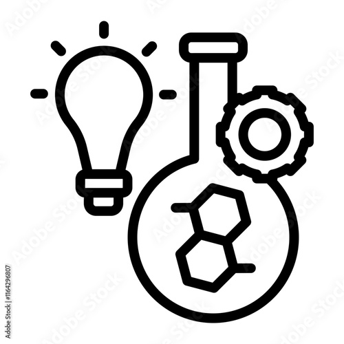 Synthesis Vector Line Icon Design