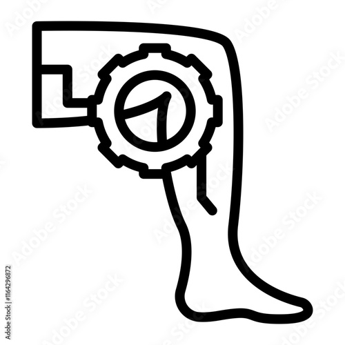 Biomechanical Vector Line Icon Design