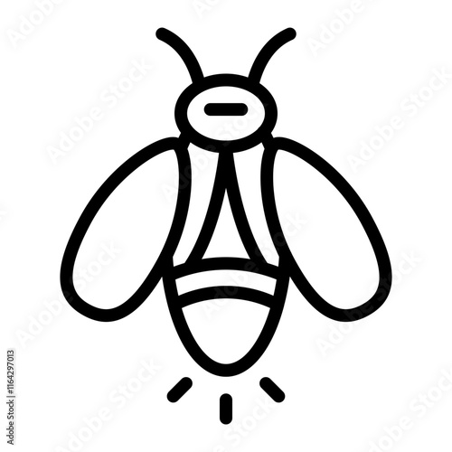 Bioluminescence Vector Line Icon Design