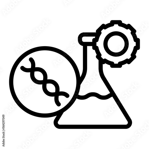 Bioengineering Vector Line Icon Design