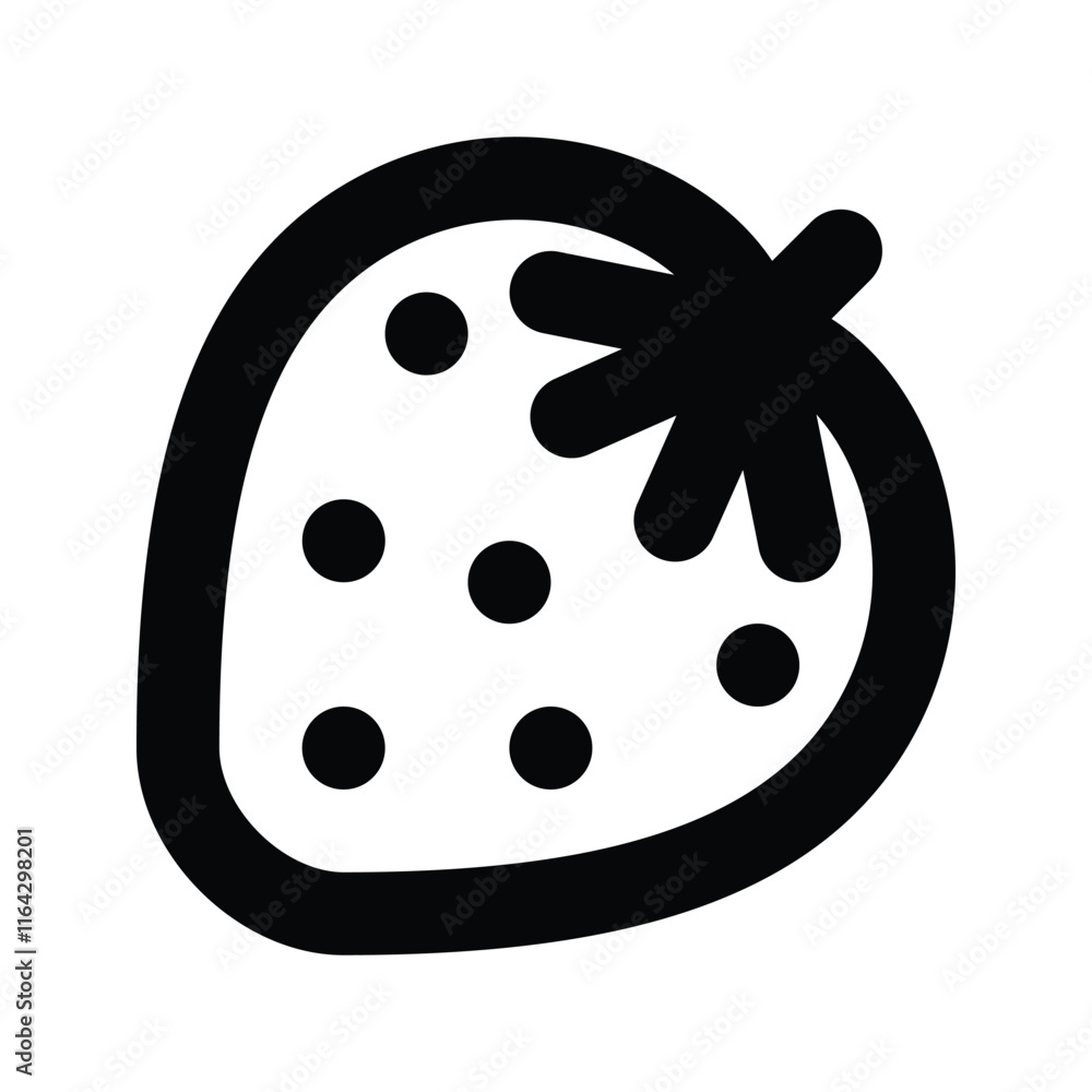Obraz premium Strawberry line icon isolated on background