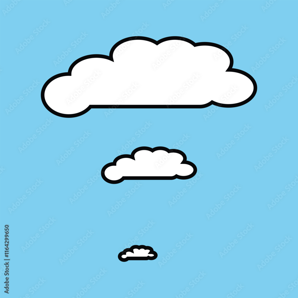 Thought bubble icon set. Cloud icon. Thought bubble icon set. Cloud icon.