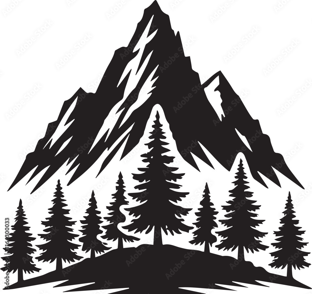 Obraz premium forest and mountains