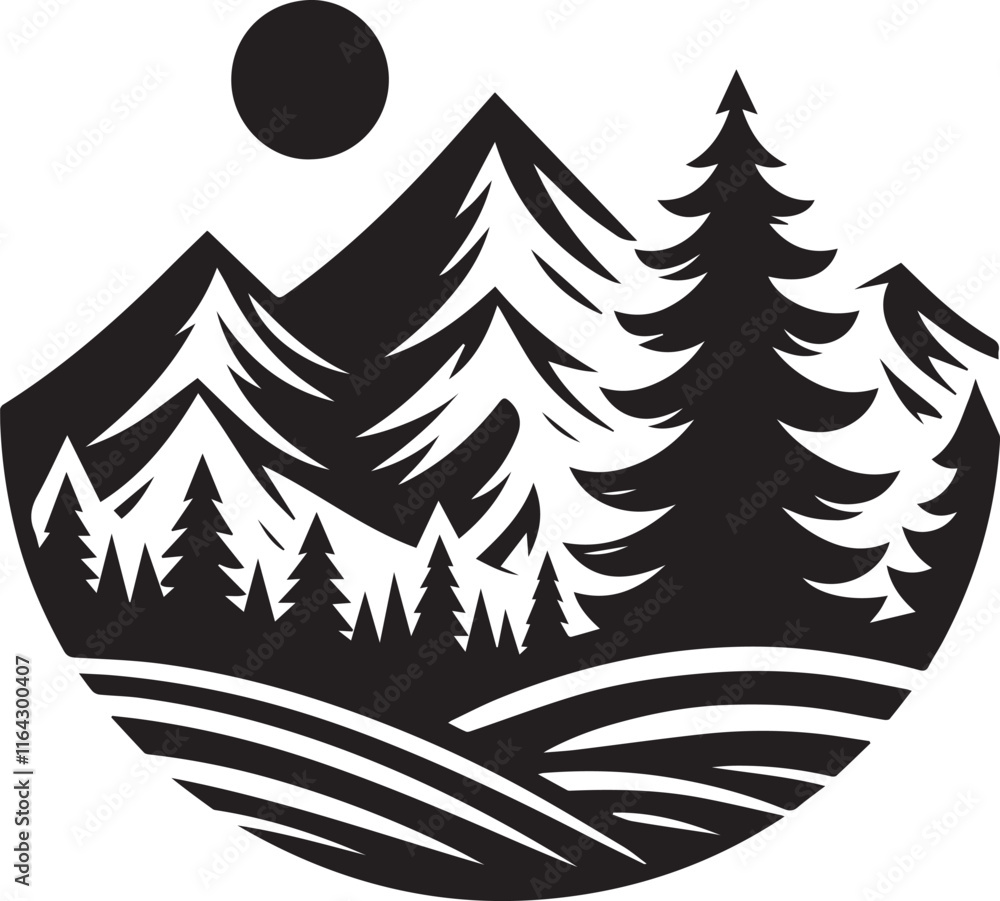 Fototapeta premium forest and mountains