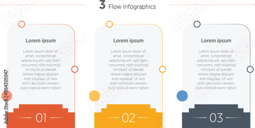 Modern Success project boosting research rectangular choice infographic design template. Business success Design with icons. Instructional graphics with 3 options. Visual data presentation