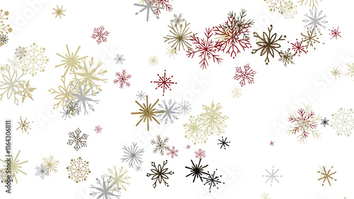 Enchanting Snowfall: Spectacular 3D Illustration Showcasing Falling Holiday Snowflakes