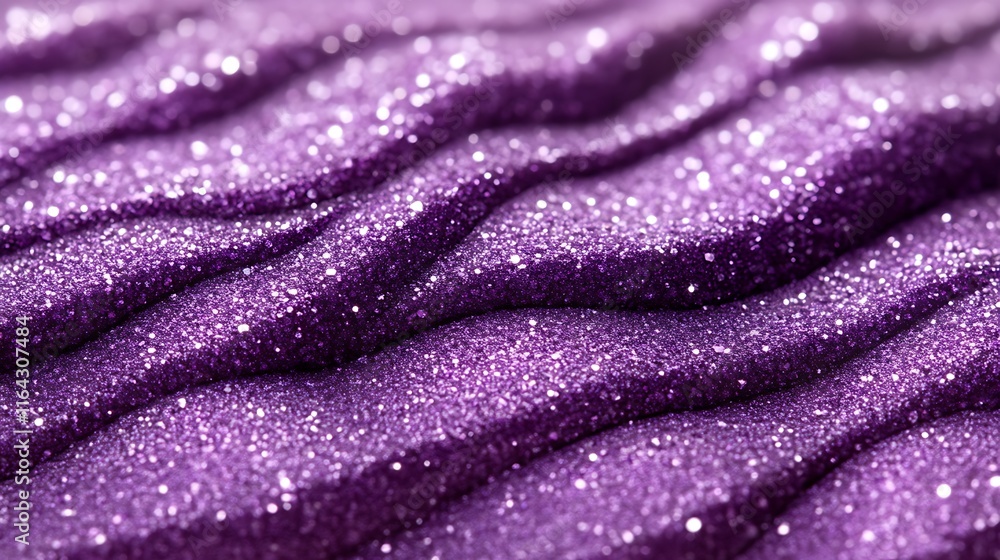 Purple Glitter Texture Abstract Background Waves