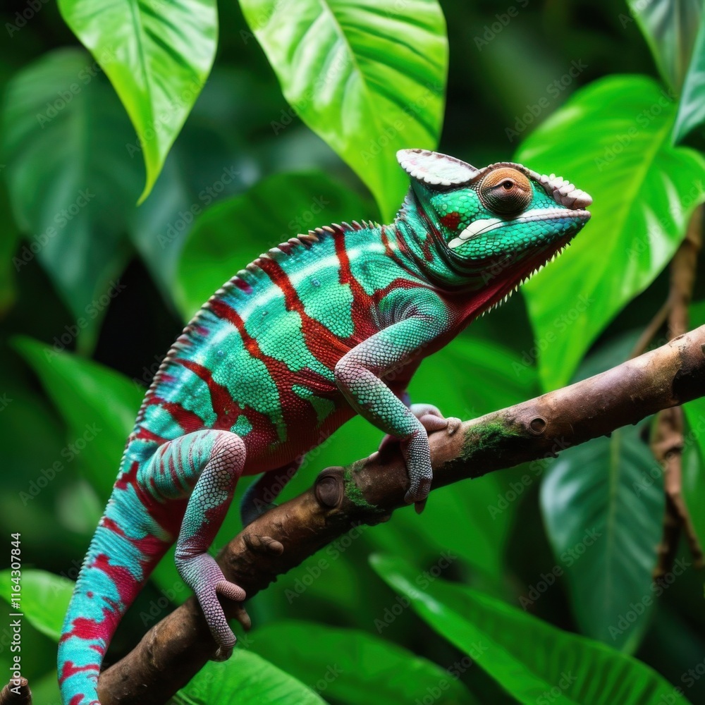 Fototapeta premium Rainbow-Colored Chameleon 