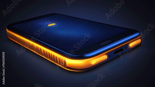 Wallpaper Mural Innovative smartphone design showcase modern studio technology photography dark environment close-up view futuristic concept Torontodigital.ca