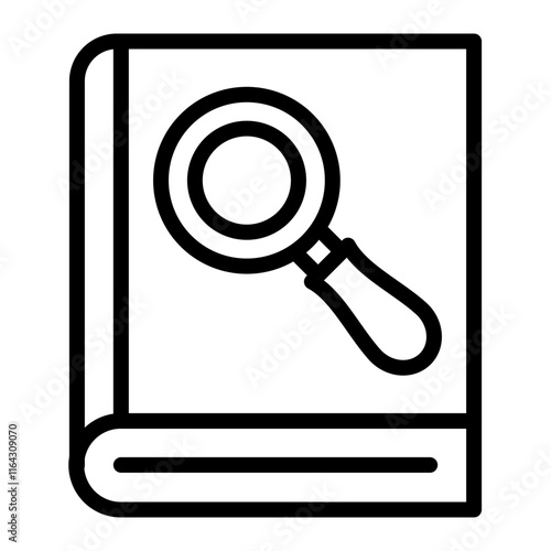 Mystery Book Vector Line Icon Design