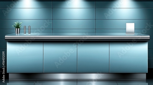 Wallpaper Mural Modern reception desk design contemporary office space digital art sleek environment professional viewpoint Torontodigital.ca