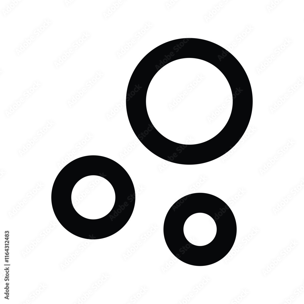 Bubble icon. Soap foam, oxygen bubble, effervescent effect line icon Bubble icon. Soap foam, oxygen bubble, effervescent effect line icon