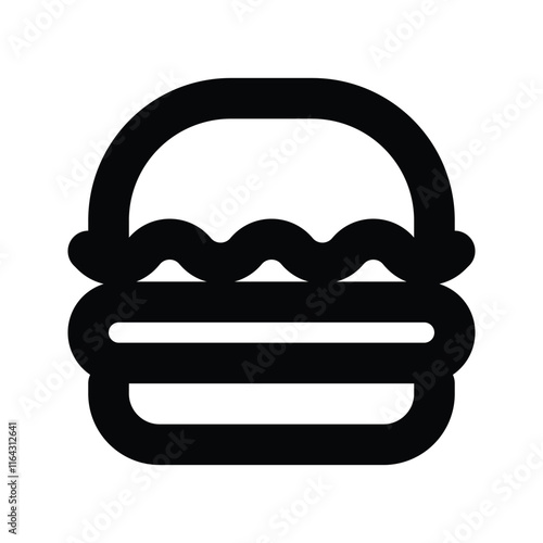 Burger icon, cheese burger Symbol. Vector Illustration.